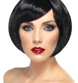 Glamour pruik bobline zwart