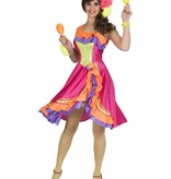 Caribisch Carnaval Kleuren Jurkje Vrouw