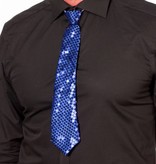 Stropdas blauw pailletten
