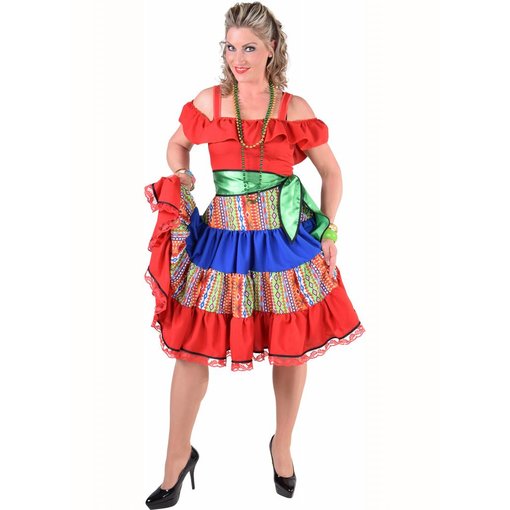 Mexicaanse Jurk Klassiek Rood