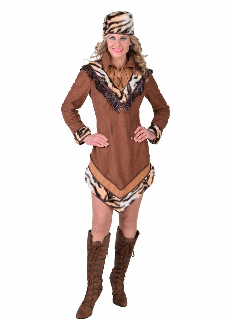 Lady David Crocket Wilde Westen Kostuum Vrouw afbeelding