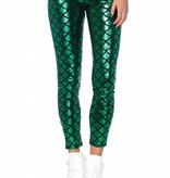 Groene Zeemeermin legging met schubben look