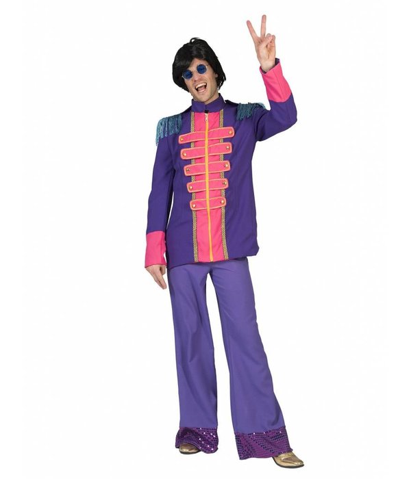 Neon Beatles jas heren paars