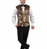 Gilet Sterren Pailletten Goud Man Kostuum