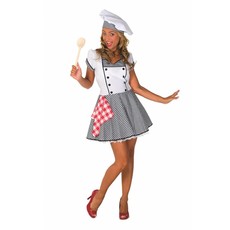 Kokkin Restaurant Vrouw Kostuum