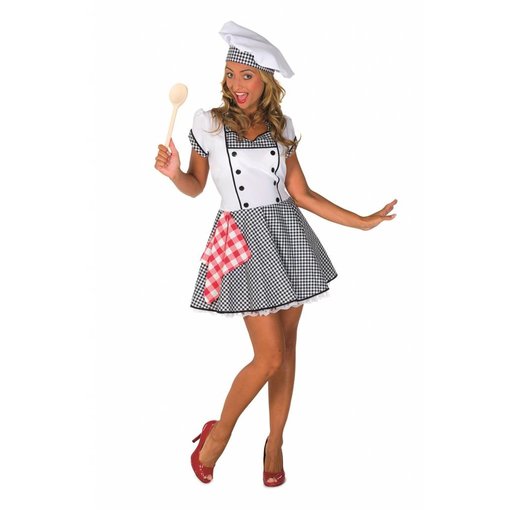 Kokkin Restaurant Vrouw Kostuum