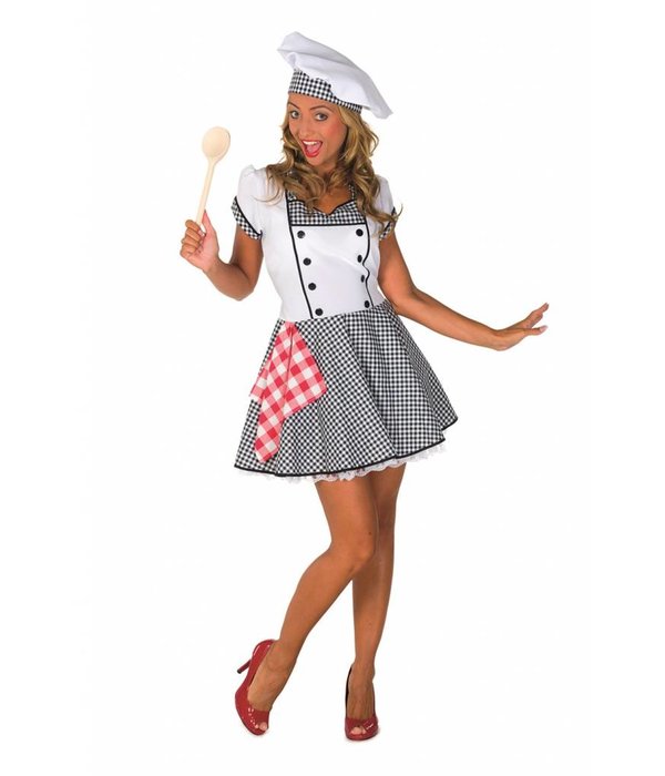 Kokkin Restaurant Vrouw Kostuum