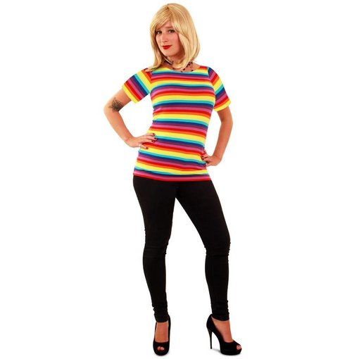 T-shirt regenboog dames