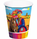 Indianen Party Bekers 250ml - 8 stuks