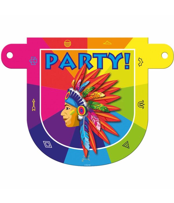 Banner letter Indianen Party