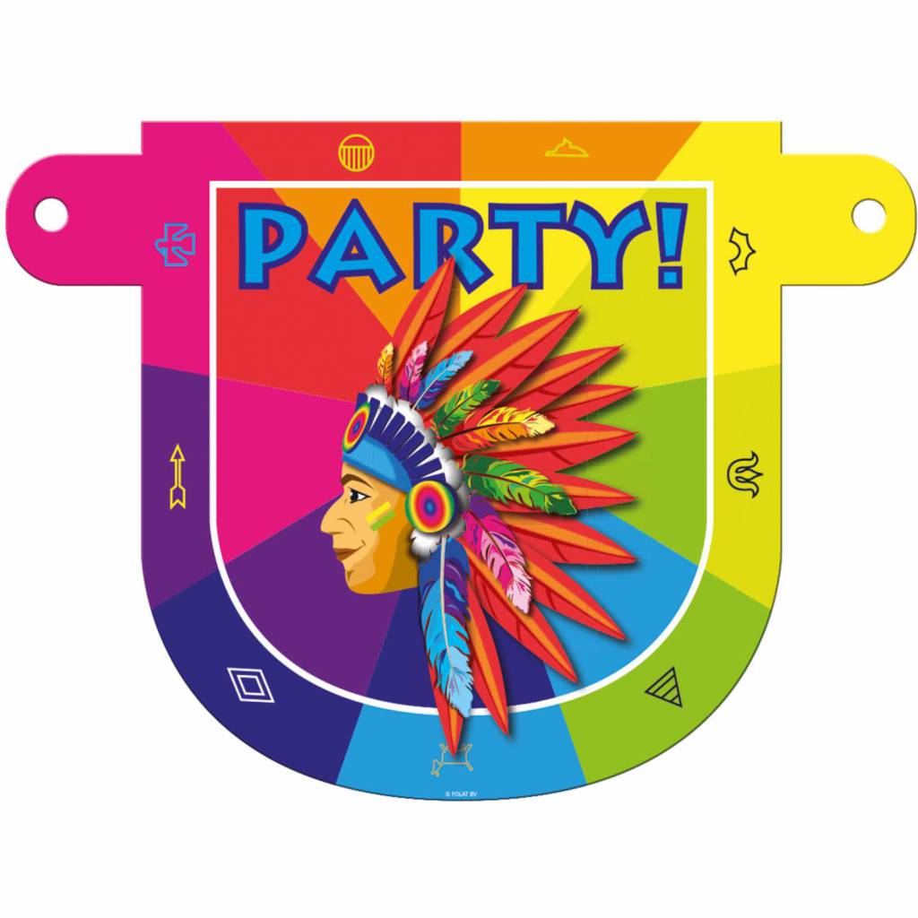 Banner letter Indianen Party