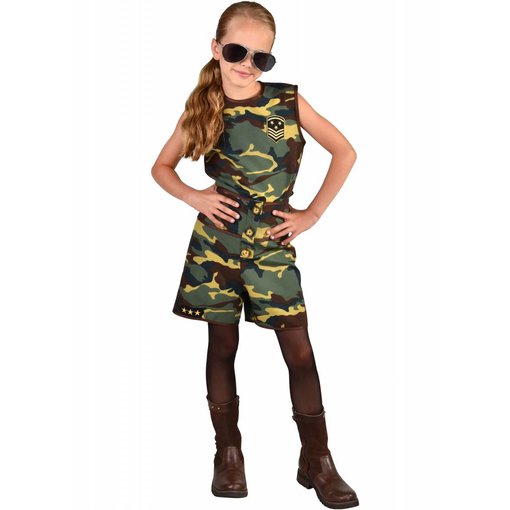 Camouflage Commando Meisje Kostuum