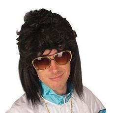 Pruik Matje Zwart Donny