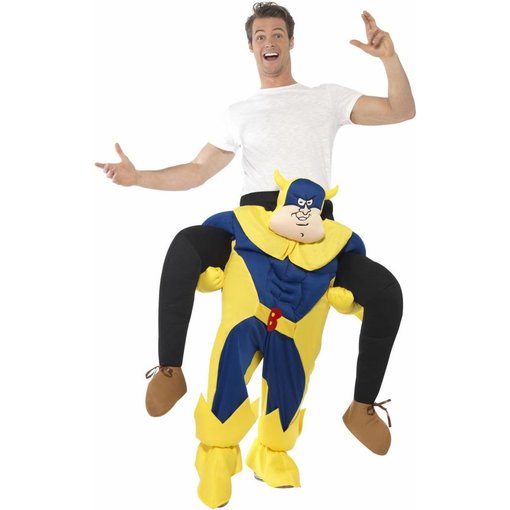 Op de rug van Bananaman kostuum