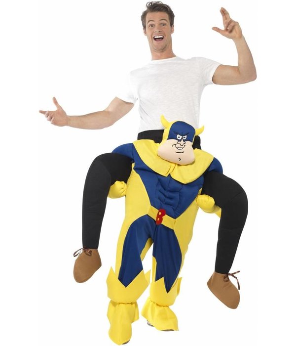 Op de rug van Bananaman kostuum