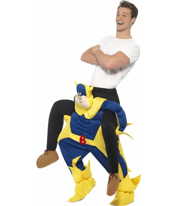 Op de rug van Bananaman kostuum