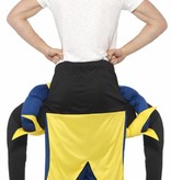 Op de rug van Bananaman kostuum