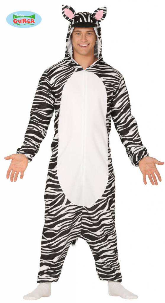 Zebra Jumpsuit met Capuchon