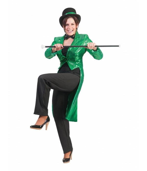 Slipjas pailletten groen vrouw