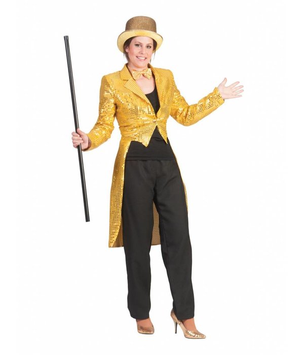 Slipjas goud pailletten dames