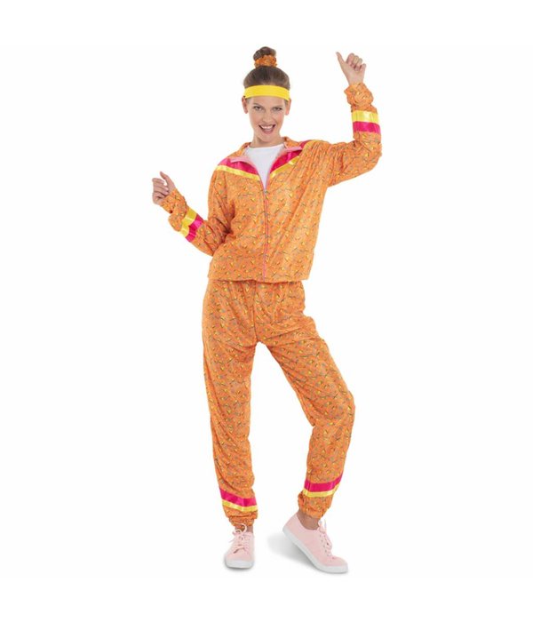 Oranje Jaren 80 Trainingspak Volwassenen