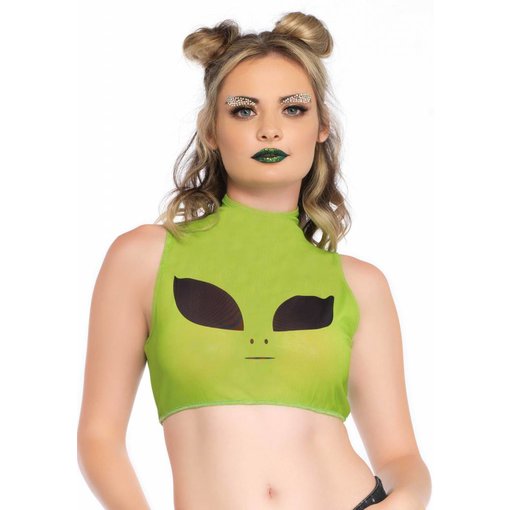 Alien mesh crop top
