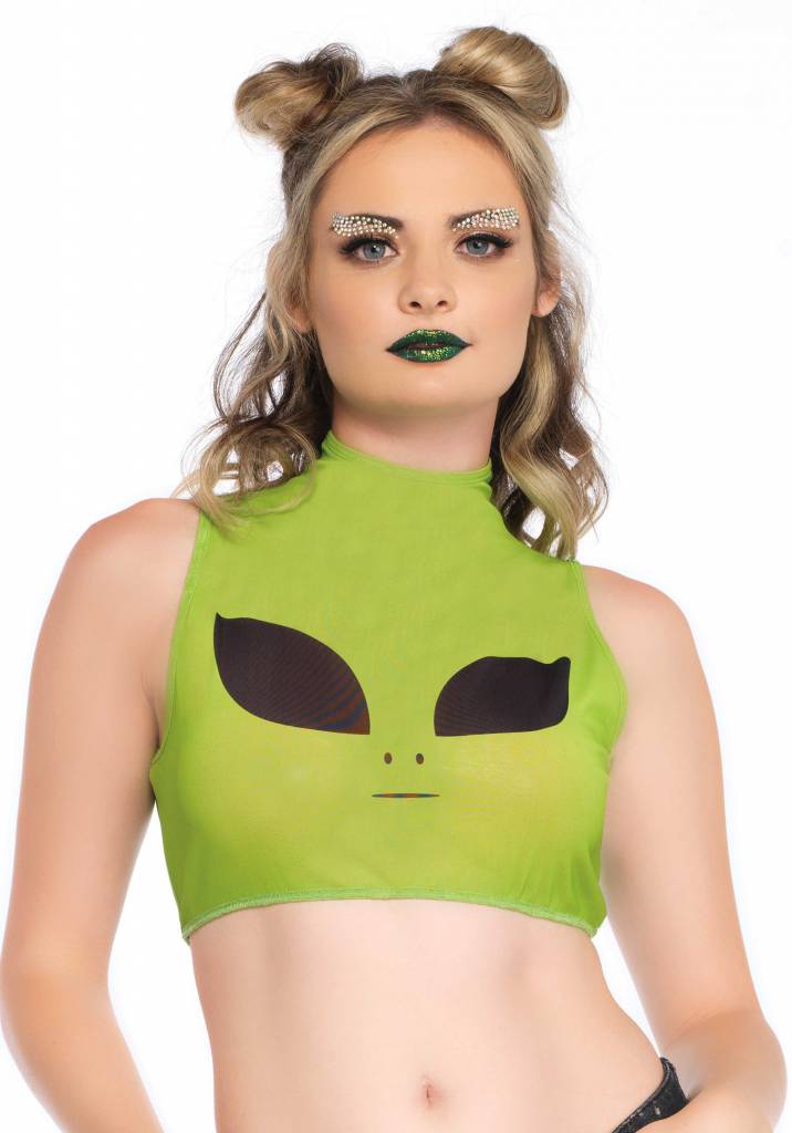 Alien mesh crop top