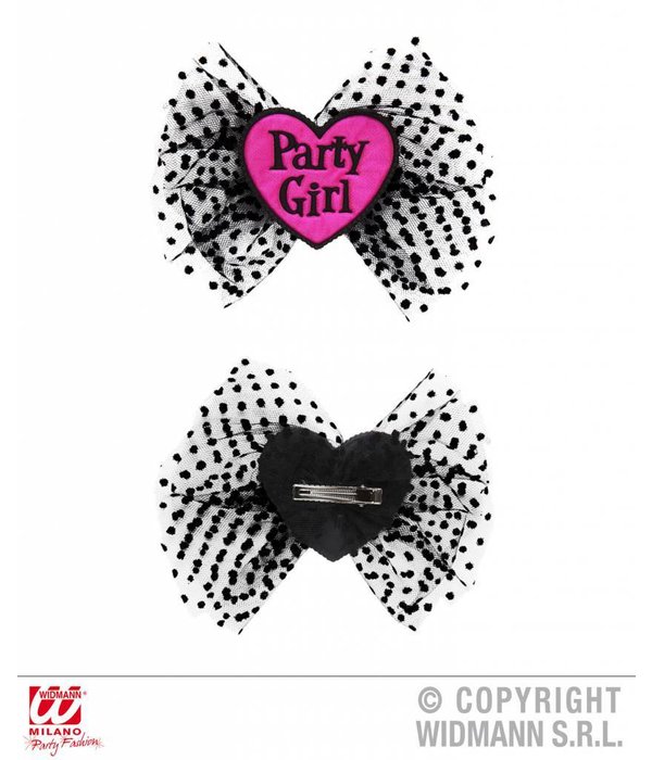 Haarclip Party Girl zwart