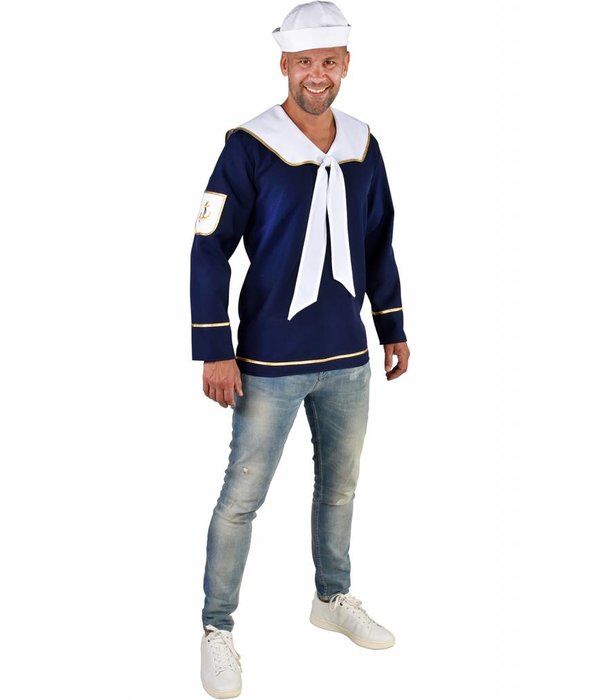 Blauwe Matroos Blouse Man