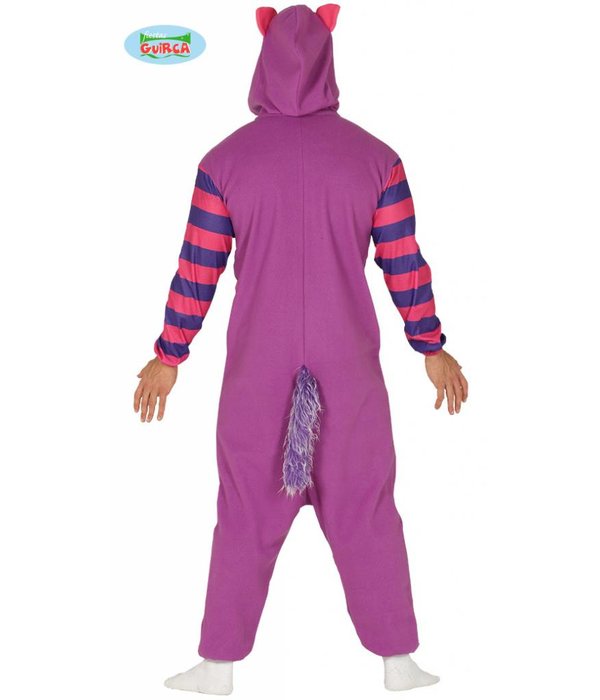 Paars Gestreepte Kat Kostuum