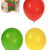 Ballonnen rood/geel/groen 50 stuks