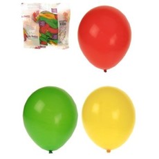 Ballonnen rood/geel/groen 50 stuks