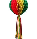 Hangdecoratie bol rood/geel/groen ø 50 cm