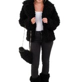 Bontjas kort curly zwart