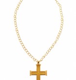 Halsketting met kruis goud