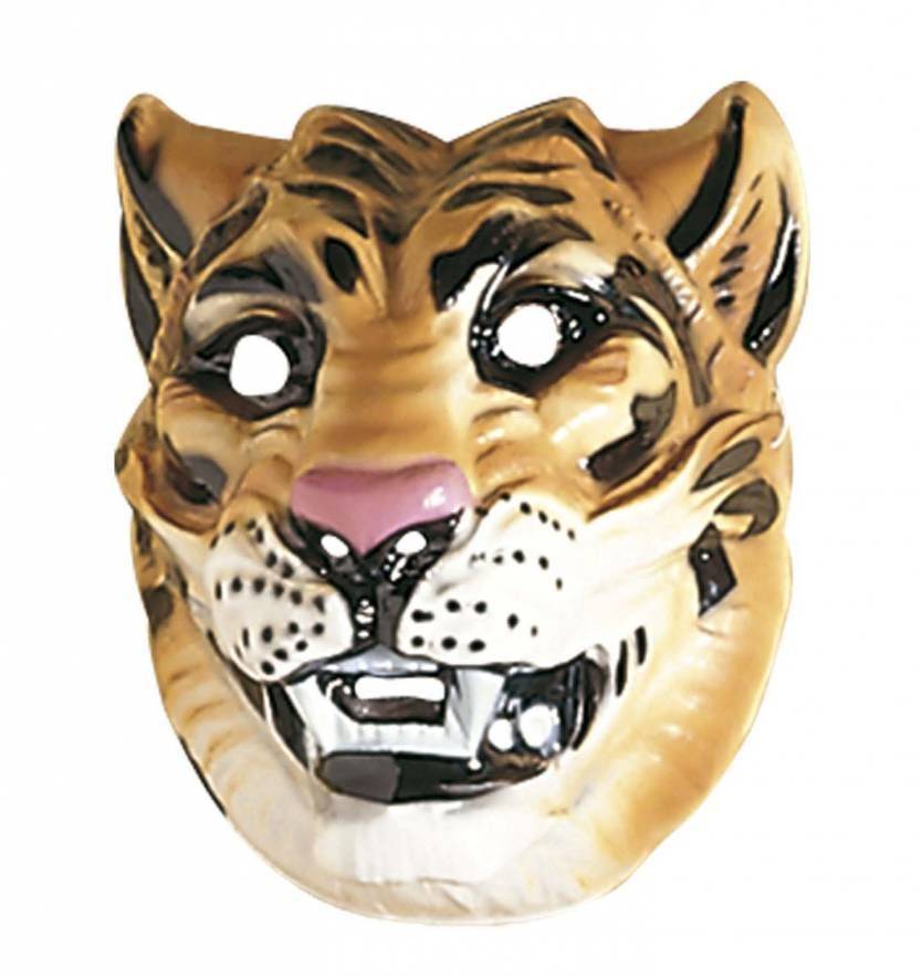 Luxe Maori Echt Plastic masker tijger - Feestbazaar.nl