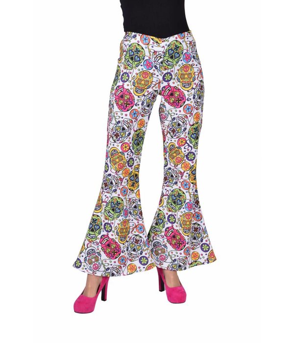 Hippie Broek Mexican Skull dames