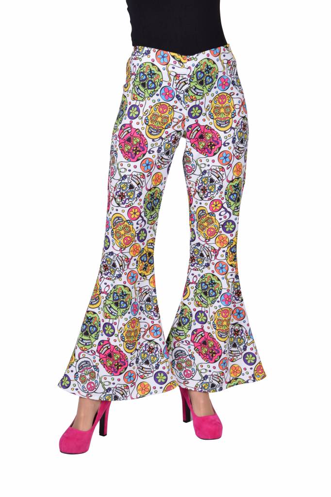 Hippie Broek Mexican Skull dames afbeelding