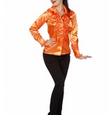 Dames Ruche Blouse Oranje