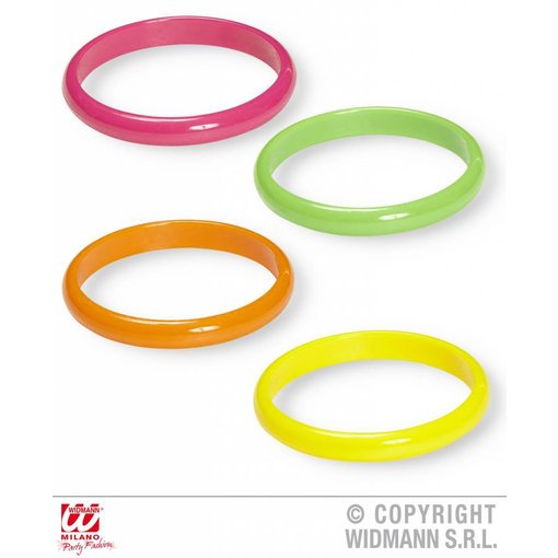 Set van 4 Neon armbanden