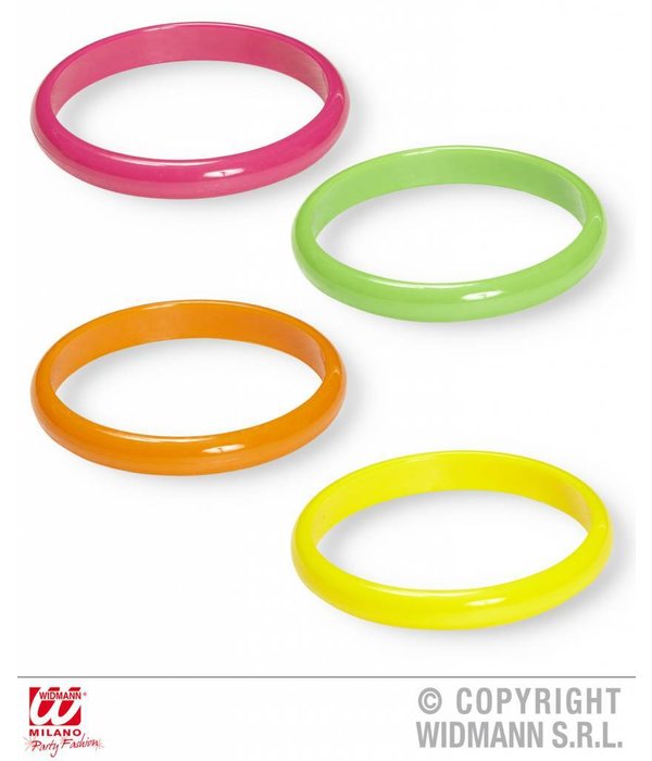 Set van 4 Neon armbanden