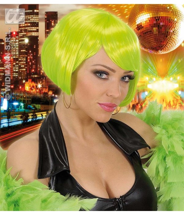 Pruik Valentina neon groen