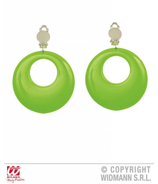 Oorringen neon groen