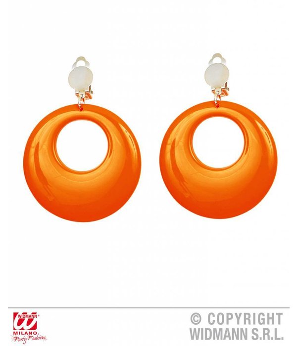 Oorbellen neon oranje