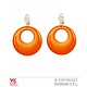 Oorbellen neon oranje