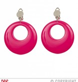 Oorbellen neon roze