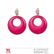 Oorbellen neon roze