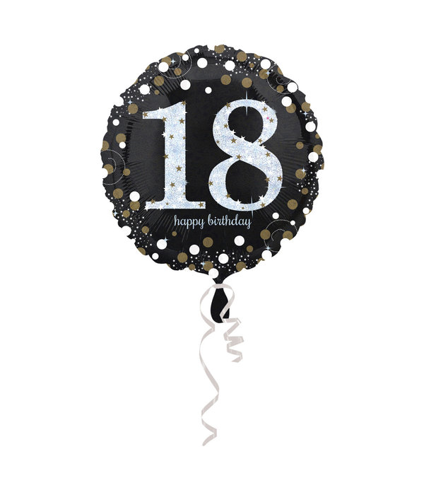 Folieballon 18 jaar Happy Birthday 43cm