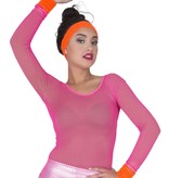 80's zweetband set neon oranje
