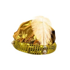 Hoed Sultan goud + pluim